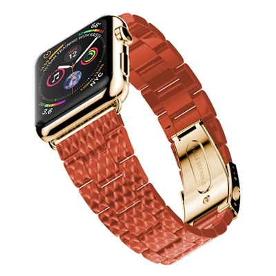 Ремешок для apple watch, ремешок для apple watch 5, 4, 3, ремешок 44 мм, 40 мм, 42 мм, 38 мм, iwatch band 5, ремешок для браслета, аксессуары для часов - Цвет ремешка: orange