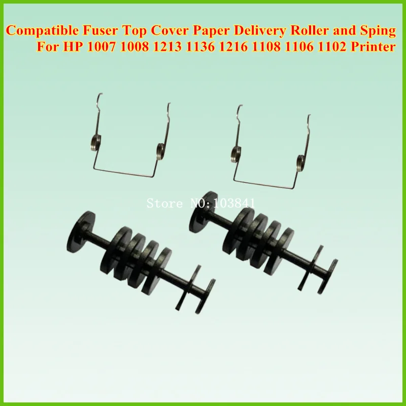 

5sets Paper Delivery Roller New Fuser Top Cover pickup roller and Sping for HP P 1007 P1008 1213 1136 1216 P1108 P1106 P1102