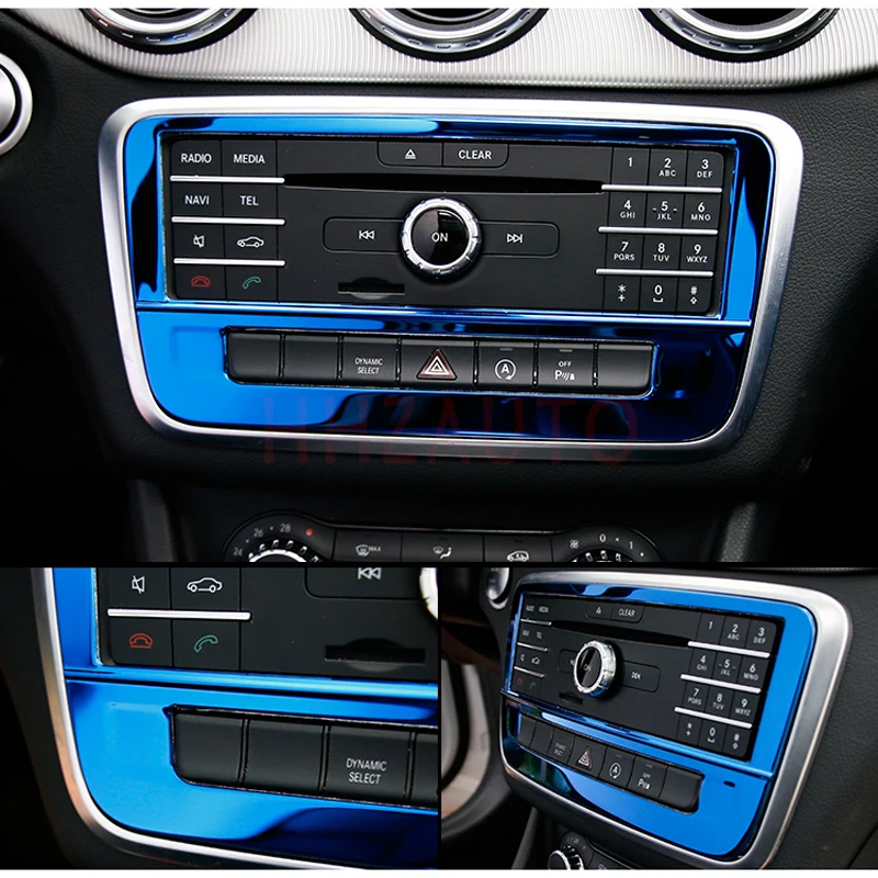 Fur Mercedes Benz Gla X156 Cla Eine Klasse Edelstahl Mittelkonsole Abdeckung Decoative Innenausstattung Rahmen Auto Styling Car Stickers Aliexpress