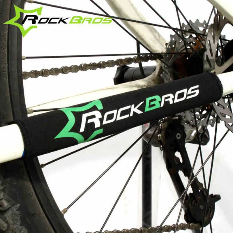 ROCKBROS دراجة إطار حماية خفيفة MTB إطار دراجة هوائية حامي سلسلة الخلفية شوكة الحرس غطاء الدراجات سلسلة غطاء أسود