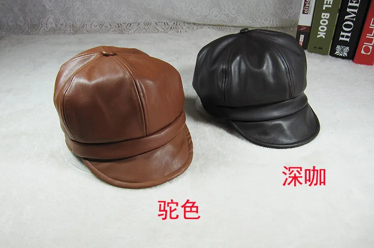 Doitbest/Детские береты на возраст от 2 до 7 лет осенний кожаный берет для мальчиков и девочек, шапки, корейская детская кожаная шапка, теплая однотонная французская шапка для мальчиков и девочек
