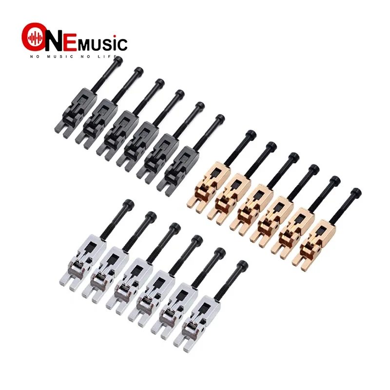 6PCS Electric Guitar Double Locking Systyem Locked String Saddles