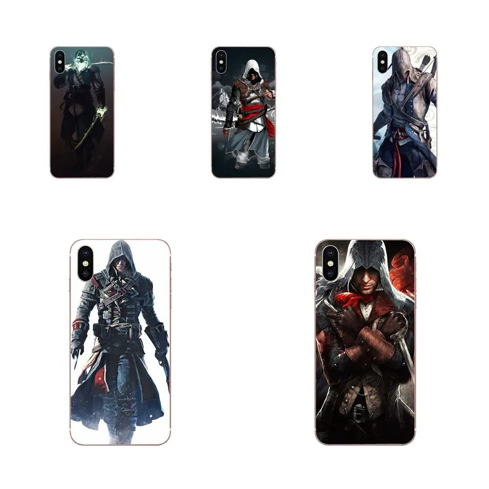 ТПУ чехлы для samsung Galaxy Note 5 8 9 S3 S4 S5 S6 S7 S8 S9 S10 mini Edge Plus Lite череп Assassins Creed Чехол