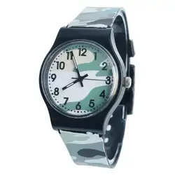 Дети Часы Montre Enfant Камуфляж Дети Часы Кварцевые Часы Моды Наручные Часы Для Девушки Мальчик # Зер