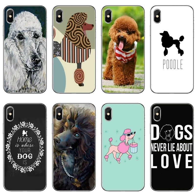 

Poodle Cute Pet Dogs puppy For Huawei Honor 10 9 Lite 8 8C 8X 7A 7C 7X 6 Play 6X 6A 6C V8 V10 TPU Soft phone cover case