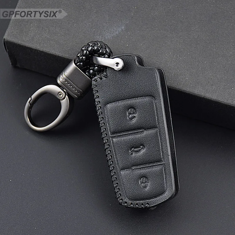 Кожаный чехол для ключей автомобиля, сумка для ключей для Volkswagen VW Polo Golf Passat Touareg тигуан Жук Бора Джетта, аксессуары, кошелек