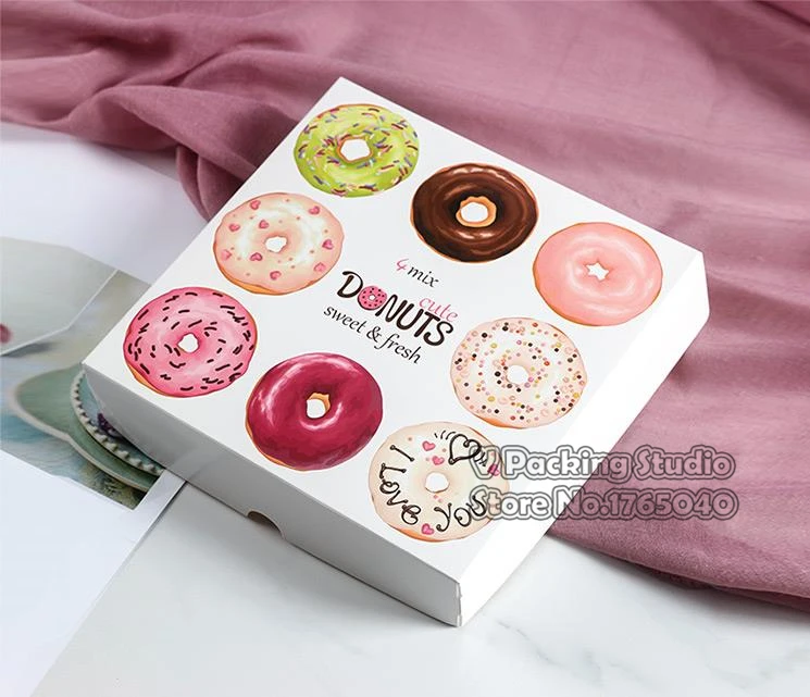 Doughnut box,cake macaron packaging box,cake box food boxes 100piece\lot