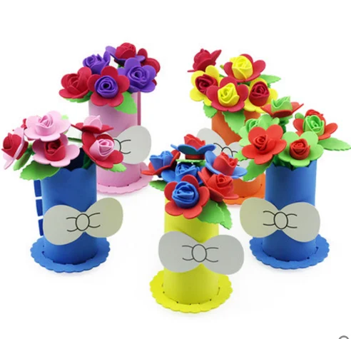 

Handmade flowers EVA kit cloth Craft for children DIY Sewing set Felt Handwork Material DIY needlework supplies