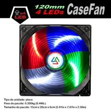 ALSEYE 120mm 4 LED Computer Fan Cooler for PC Case / CPU Cooler / Water Radiator, 12v 1300RPM Single Color led Cooling Fan