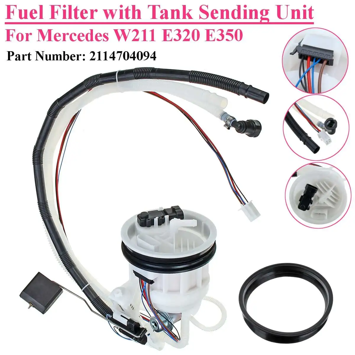 

For Mercedes for Benz W211 E320 E350 E500 CLS500 03-09 1 Pcs Left Fuel Filter with Tank Sending Unit Sender Sensor 2114704094