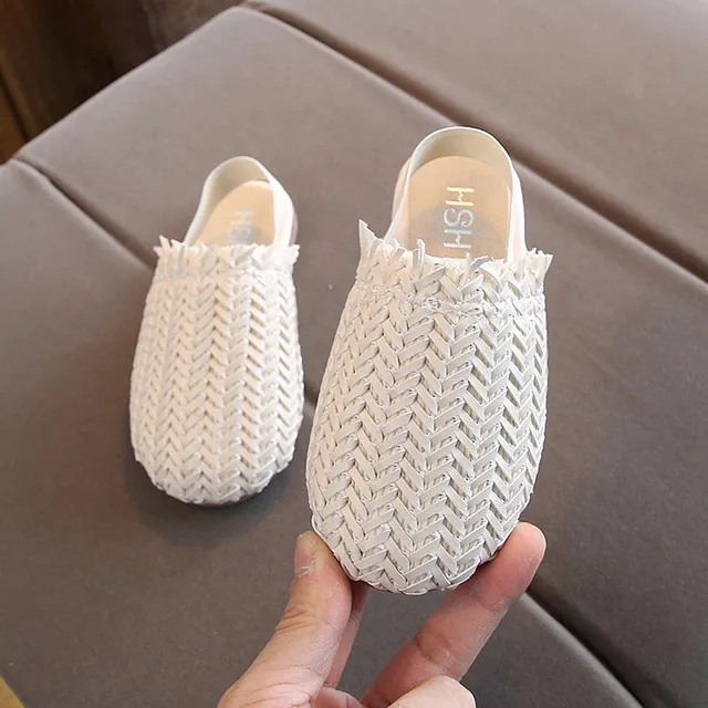 ❤️Rolayllove❤️ Children Infant Kids Baby Girls Cute Weaving T Strap Party Dance Princess Sandals Shoes