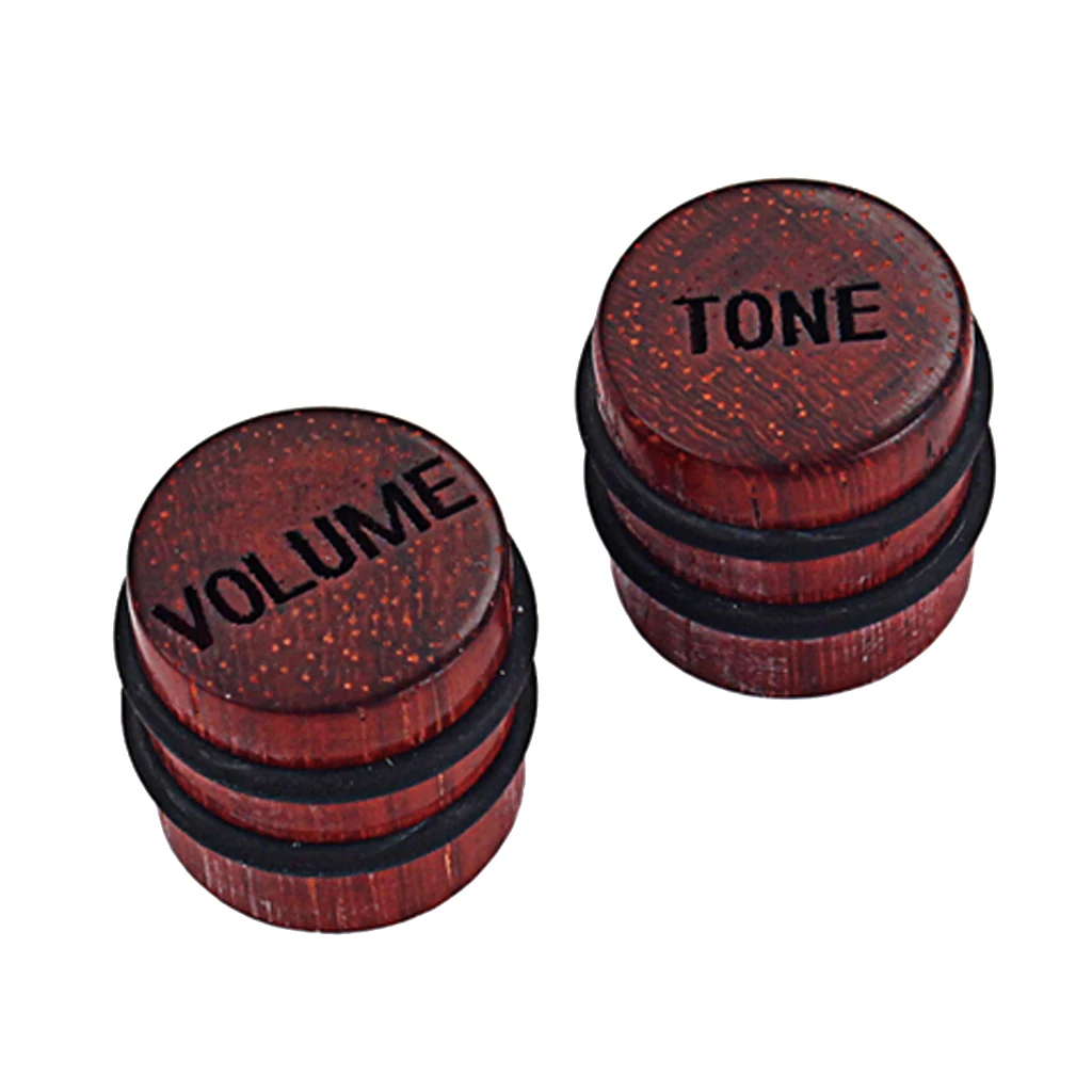 2Pcs Wood Hand Polished Guitar Knob Control Knobs Volume Tone For Electric Guitar Bass Guitar Replacement Parts Accessories