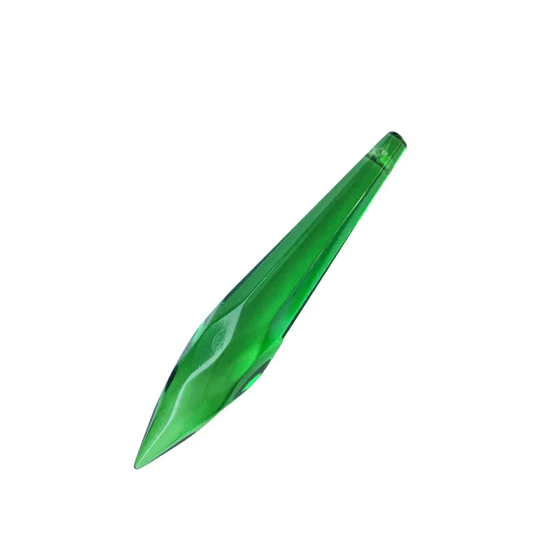 

Multifaceted Emerald 50pcs 76mm Crystal Icicle U Drop Pendants For DIY Jewelry Free Shipping