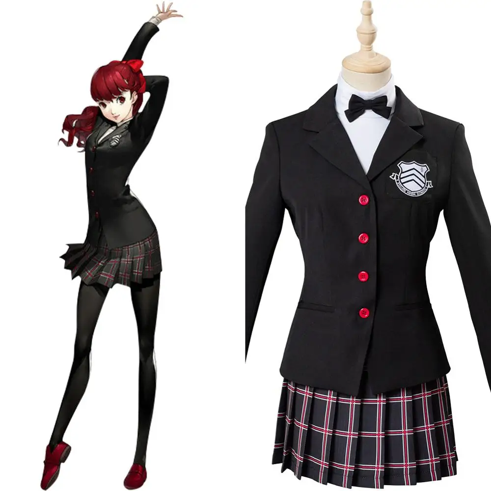 Details about   Persona 5 P5R The Royal Yoshizawa Kasumi Cosplay Costume School Uniform Skirt 
