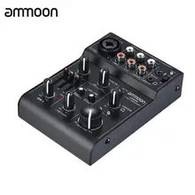 Ammoon AGE03 5-канальный мини-линии смешивания консольный микшер с USB аудио Интерфейс встроенный Эффект Эхо питаемые через USB порт
