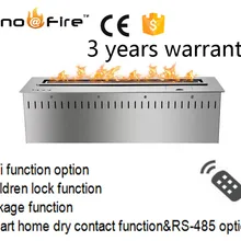 24 дюймов умный черный или серебряный этаноловый настенный Электрический камины