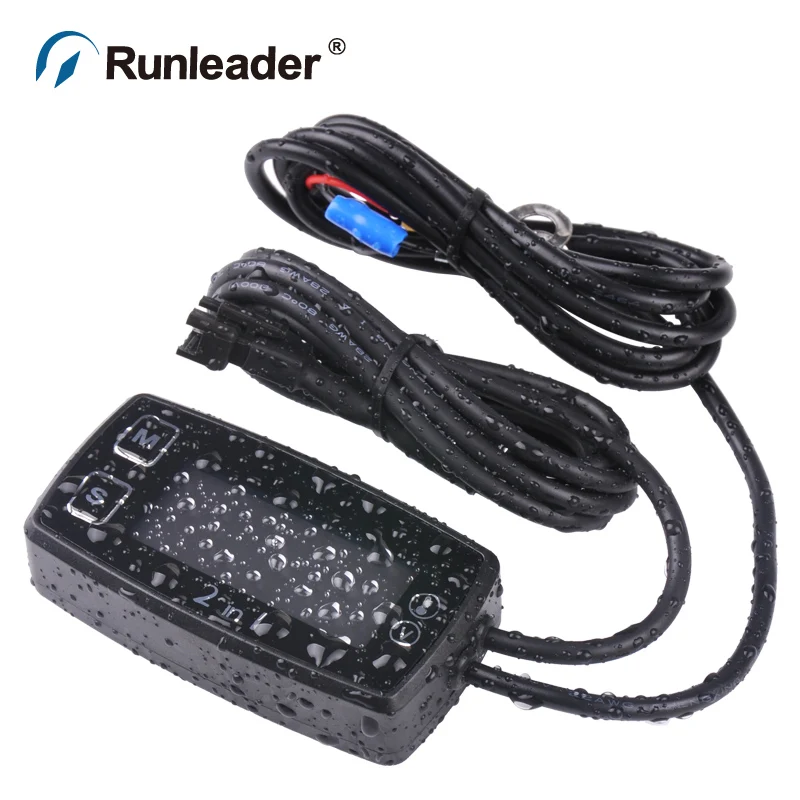 Runleader LED Digital TM008 thermometer voltmeter temperature meter for pit bike motorcycle snowmob - 32959348575