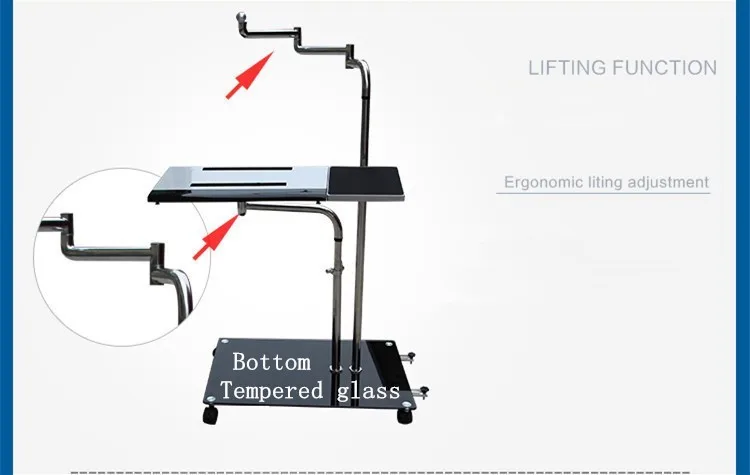 Прикроватная переносная подставка для ноутбука, регулируемый диван для ноутбука, держатель для монитора компьютера+ держатель для клавиатуры, вращающийся стол для ноутбука, подставки для ноутбука