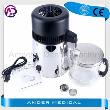 

Dental Lab 4L 304 Portable electric pure dental distiller Distilled water machine Stainless steel blind cover glass bottle