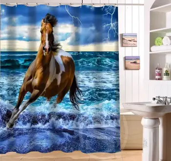 

Handsome horses Personalized Custom Shower Curtain Bath Curtain Waterproof MORE SIZE SQ0422-LQH82