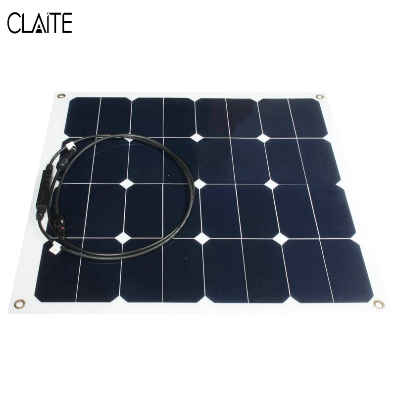 50 w פנלים סולאריים אפוקסי 12 v סוללה הגמיש סיליקון polycrystalline תאים סולריים diy מודולים סולאריים pro עבור rv סירה רכב 540x550 מ
