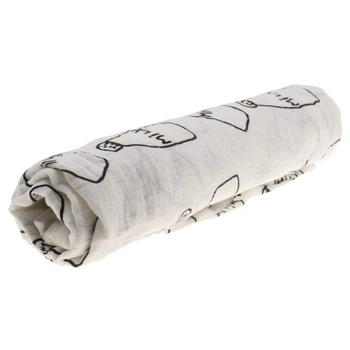 

Cotton Lange New born Swaddle Blanket Sleeping bag 110 cm x 110 cm - Milk
