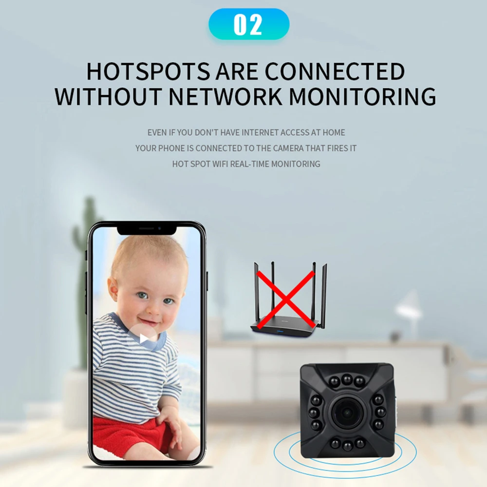 Портативная беспроводная камера ночного видения 1080 P HD Магнитная WiFi IP мини камера P2P веб-камера видеокамера Видео дистанционный