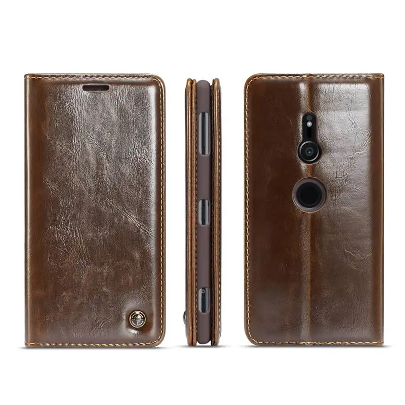 

Leather Flip Case For Sony Z3 Z4 Z5 Plus XZ3 Xpera XZ2 Compact Fundas Etui Protective Wallet Phone Cover accessories shell Coque