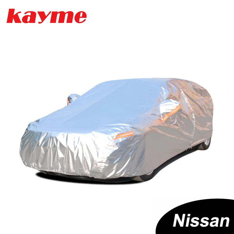 

Kayme aluminium Waterproof car covers super sun protection dust Rain car cover full universal auto suv protective for Nissan