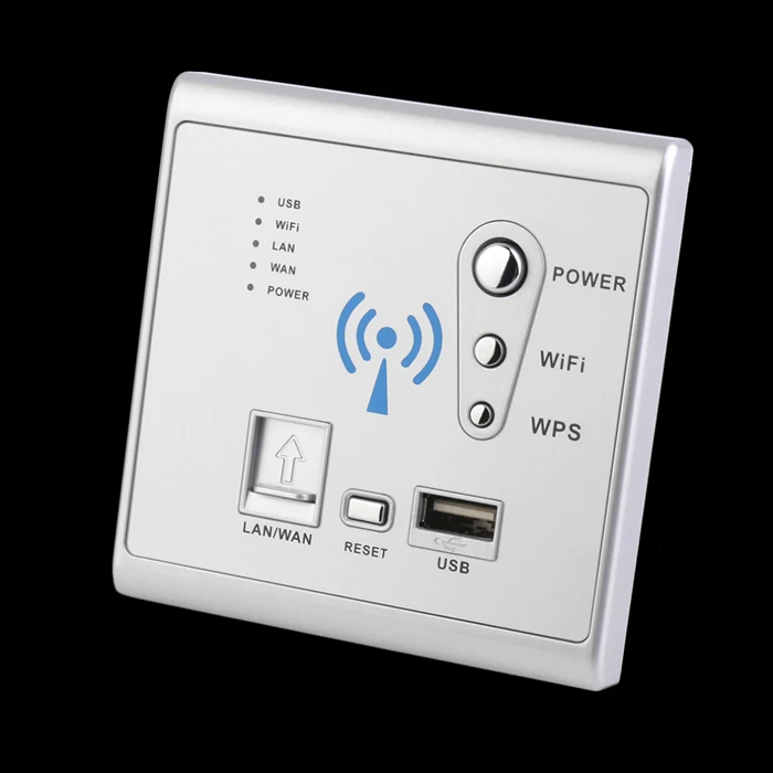 New USB Socket Wall Embedded Wireless AP Router Phone Wall