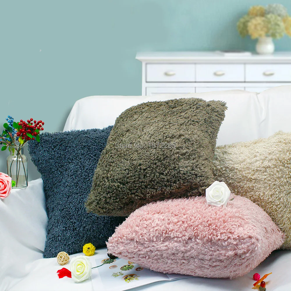 

Free Shipping Custom 40/45/50/55/60/65cm Polyester Plush Cushion Covers Many Colors In Stock & Customization HT-PBJPC-01