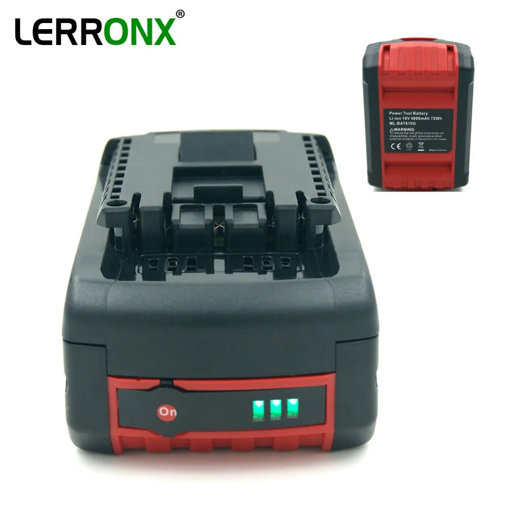 

4000mAh 18V Lithium ion Power Tools rechargeable battery for Bosch Cordless Drills batteries BAT609 BAT609G BAT618G BAT620