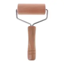 Т-образная деревянная Скалка ручной ролик для выпечки помадка Печенье Тесто Chapati паста пекарня пицца кухонный инструмент