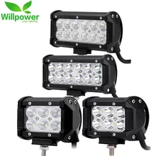 Из 2 предметов 4 ''18 Вт 7'' 36 Вт светодиодный работы светодиодная подсветка 12 v 24 v LED пятно света внедорожный потолочный луч мотоцикл трактор Лодка 4WD 4x4 грузовик внедорожник ATV UTV