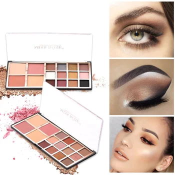 

Shadow Powder Matt Eyeshadow Highlighter 16 Color Waterproof Eyeshadow Pallete Eye Makeup Palette maquillage 2 color Blusher