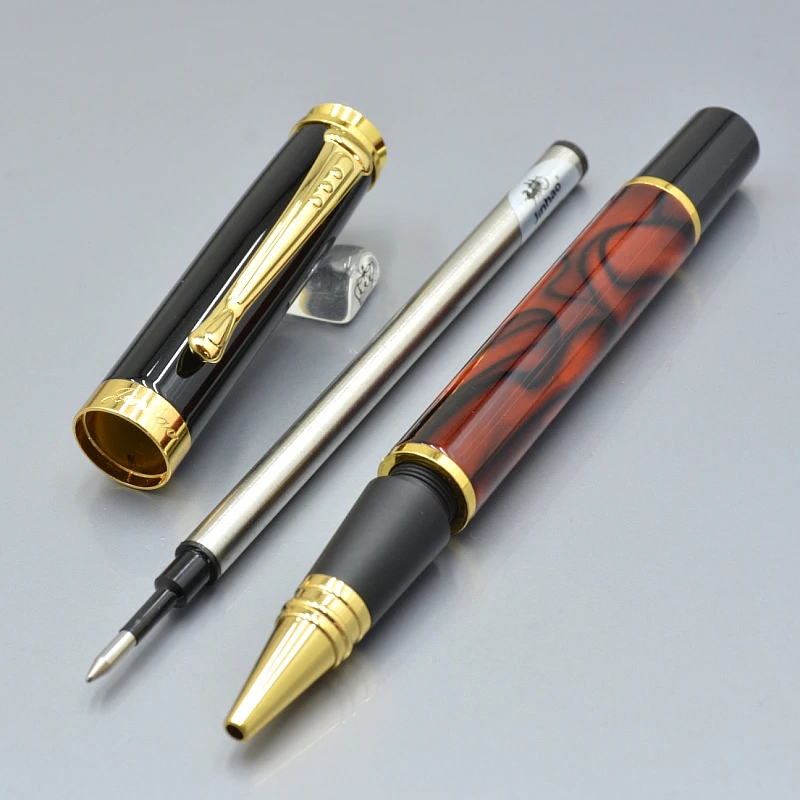 Jinhao 500 темно-красный ролика металла шариковая ручка с золотой клип школьные канцелярские принадлежности Роскошные 0.7 перо написание шариковые ручки подарок A9