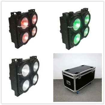 

8pcs with flightcase 4x100 watt LED COB Blinder Pro Stage Audience Lighting Washer Indoor RGBW Dmx Wash Wall LED