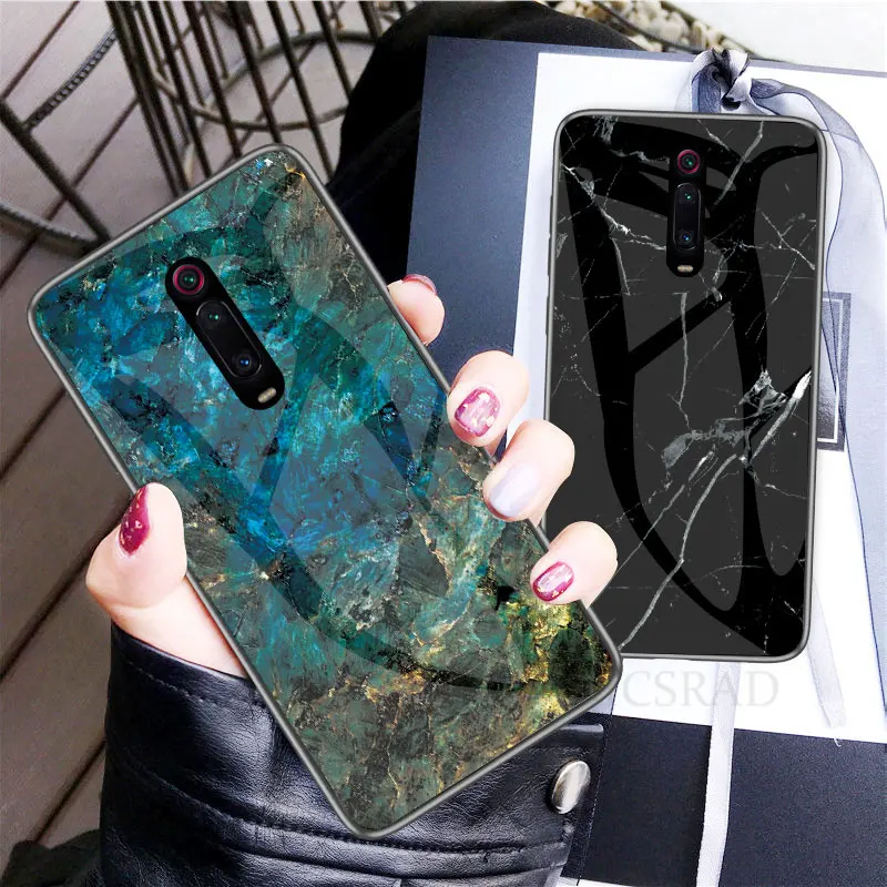 

Marble Tempered Glass Case For Xiaomi Redmi Note 7 Redmi 7 7A 7S K20 Pro Note7 Cover For Xiaomi Mi9 se mi 9t pro 9T case Coque
