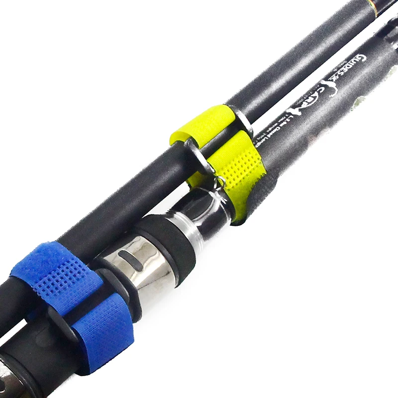 10 шт. многоразовый держатель для рыболовной удочки, ремень для подтяжек, застежка-липучка, кабельные стяжки, ремень, рыболовные снасти, коробка, аксессуары
