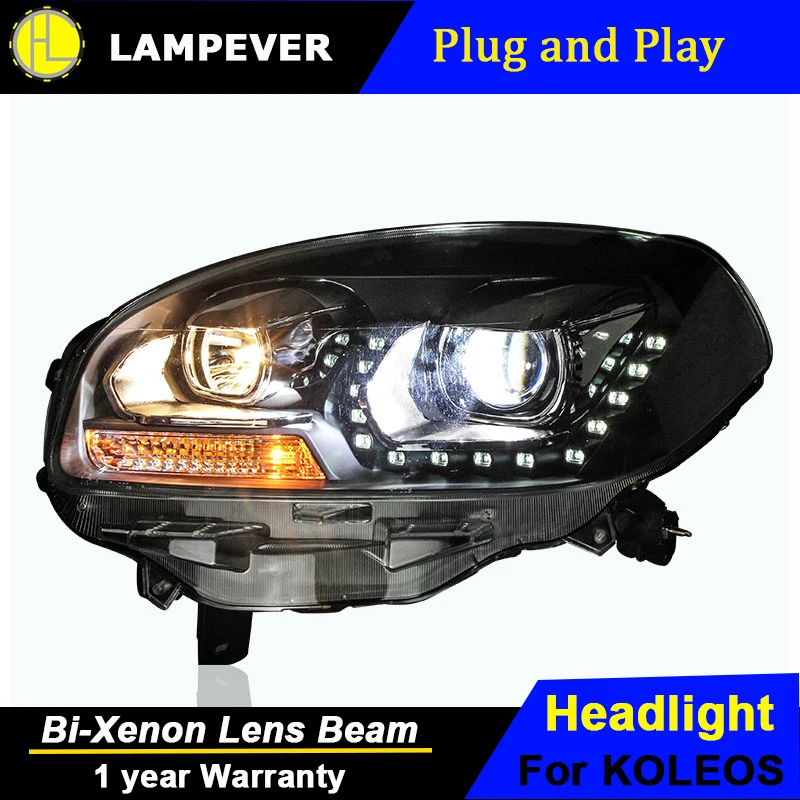 Lampever Styling for Koleos Headlights Koleos LED Headlight DRL Lens