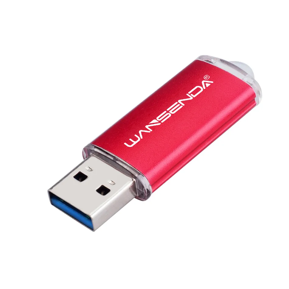 Флэш-накопитель wansenda 3,0 USB флеш-накопители металлический корпус накопитель 4 ГБ 8 ГБ 16 ГБ 32 ГБ 64 ГБ 128 ГБ 256 ГБ Оригинальные Портативные флешки - Цвет: Красный