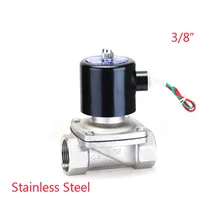 Электрический электромагнитный клапан Вода Воздух N/C 2 Way 3/" AC 220 V 2W040-10 Нержавеющая сталь тела DC12V 24 V AC110V 220 V водяной клапан