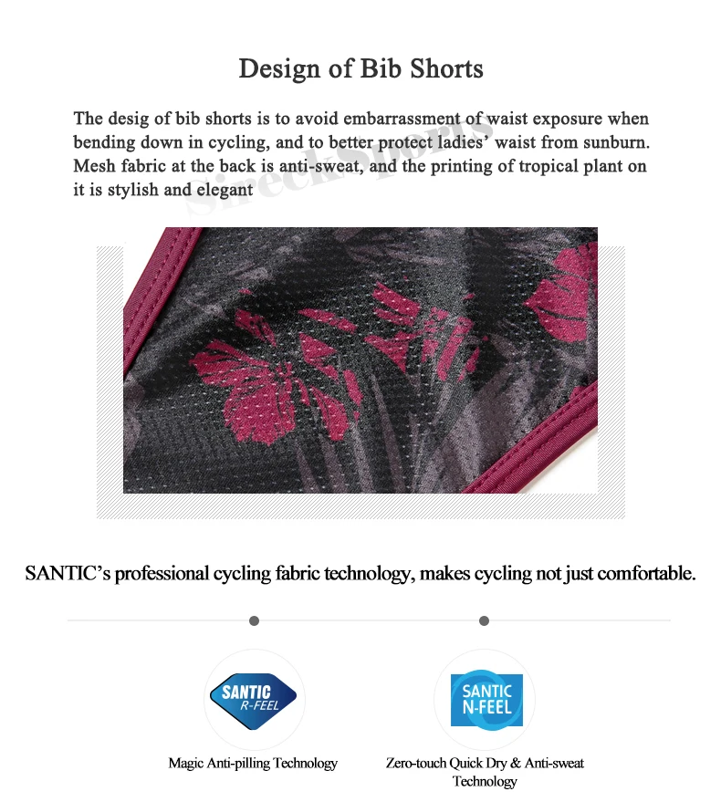 Santic Women Professional Cycling Spring Summer Bike Cycling Bib Shorts Straps Pro 4D Padding Cycling Bike Breathable Clothing