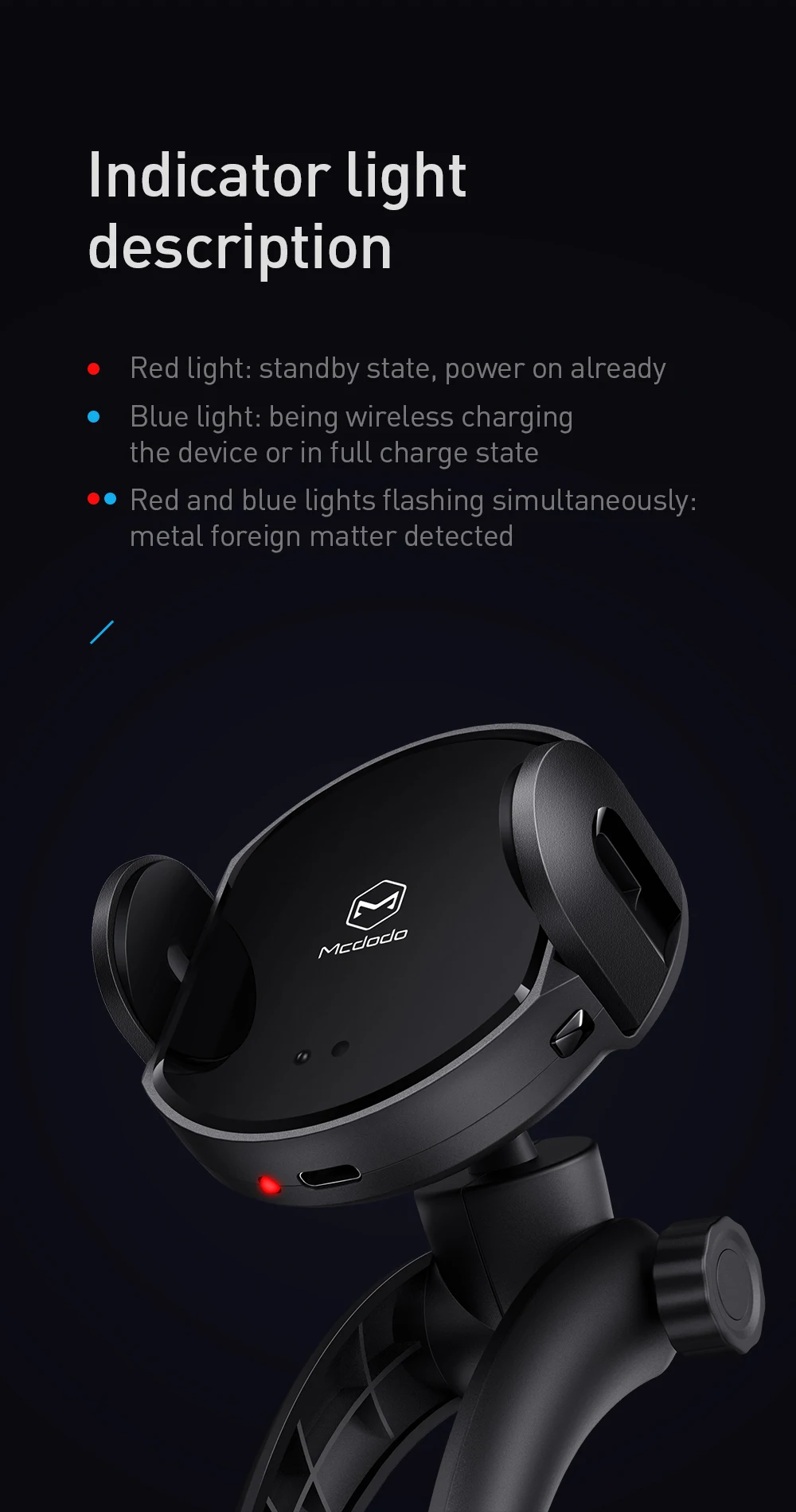 Carregador de Carro sem Fio Titular do Telefone w para Iphone Mcdodo Estande Clipe Infravermelho Automático Ventilação ar Montar Carro Carregador Rápido 10 Samsung qi 13 Cheap Carregadores sem Fio