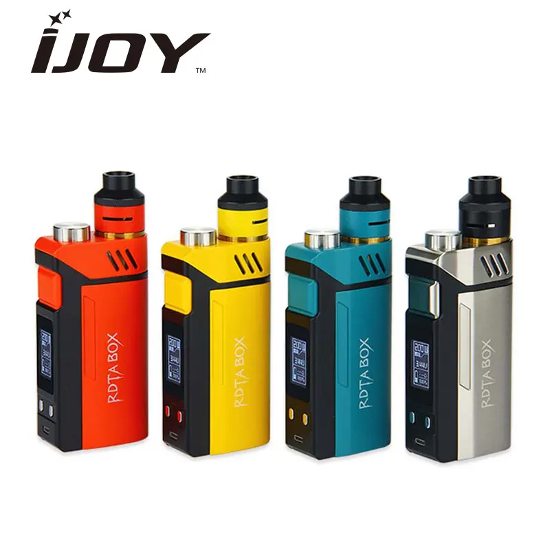 Оригинал IJOY rdta Box Kit 200 Вт с 12.8 мл большой емкости с IMC-3 катушки двухслойные электронной сигареты VAPE комплект 200 Вт rdta коробка VAPE комплект