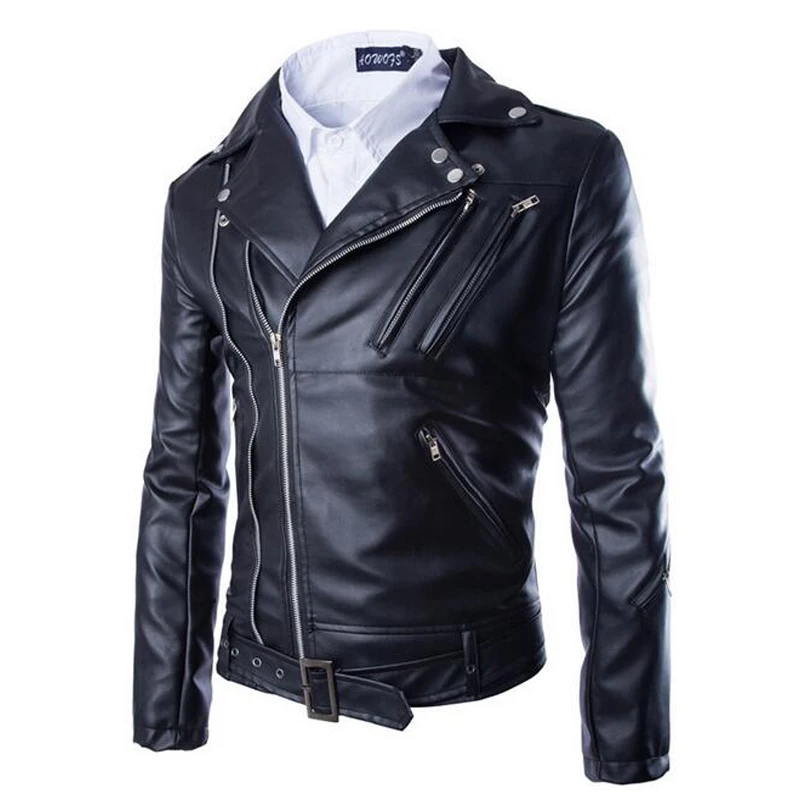 Hot Sale Autumn Winter PU Zipper Suede Faux Leather Coat Punk Long Sleeve Motorcycle Jackets Hip-Hop Biker Swag Jacket