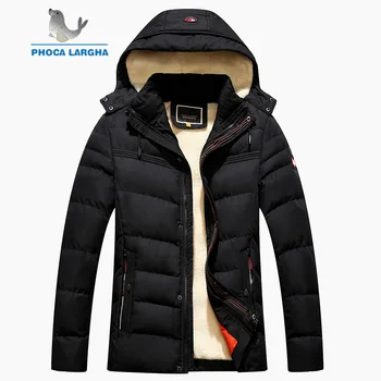 

Men's winter Jackets Fleece Thick Warm Cotton-Padded Parka For Men Casual Medium-Long Windproof Hooded Coats Male Outerwear 4XL