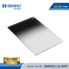 BENRO Master GND32(1.5) SOFT 100*150 Filter Square HD Glass WMC ULCA Coating GND Filter High Resolution Filter Free Shipping