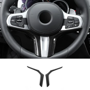 

Car Styling 2PCS ABS Plastic Steering Wheel Decorative Strips Cover Trim For BMW X5 G05 2019 2020 (Only fit for M Sport model)