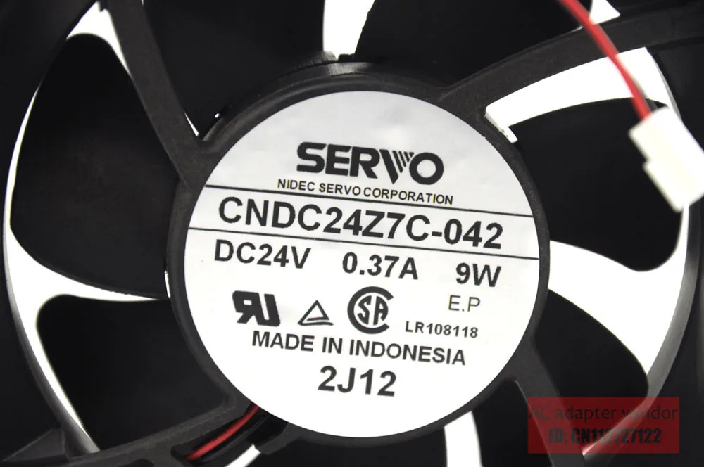 1pc Servo CNDC 24Z7C-042 Ventilateur 24 V 0.37 A 9 W Vacon 120*120*38mm 2pin #M2070 QL
